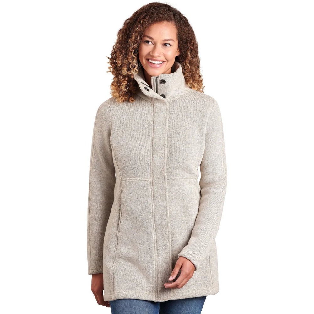 Kuhl Highland Long Jacket‎ Womens M Gorpcore Fleece Lined Cozy Granola Outerwear